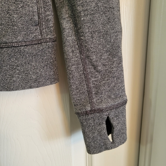 Lululemon Heather Grey Full Zip Thick Sweater - Picture 5 of 9